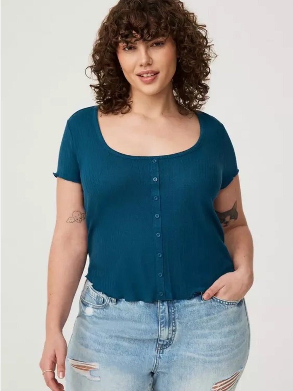 Torrid Button-Up Tee